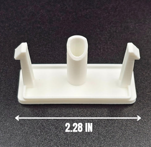 Microwave Button Replacement for KitchenAid/Whirlpool Models - Rectangular Door Eject Button (White)