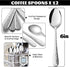 E-far 12-Piece Coffee Spoons, 6-Inch Stainless Steel Espresso Spoons, Small Metal Spoons for Coffee/Sugar/Tea, Hammered Design & Rust Free, Dishwasher Safe