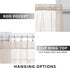 Short Curtains 36 inch Length, 2 Panels Rod Pocket Semi Sheer Faux Linen for Small Windows