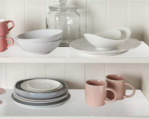 Shelf Liners for Kitchen Cabinets, 15 Inch Wide X 20 Ft Non-Slip Waterproof Clear Liner for Cupboard