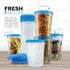 Tafura Soup Freezer Containers, 32 Oz 10 Pack with Twist Top Lids, Reusable Plastic Food Storage Containers