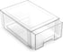 BINO Stackable Storage Drawers, Large Clear, Storage Bins with Drawers for Bathroom Organizers and Under Sink Storage
