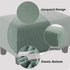 Turquoize Jacquard Ottoman Cover Stretch Storage Ottoman Slipcover Protector Covers Stretch Fabric Sofa Slipcover