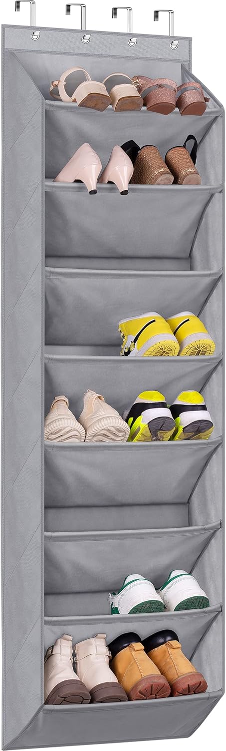 KEETDY Over The Door Organizer with 8 Deep Pockets, Hanging Rack for