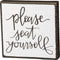 Primitives by Kathy Please Seat Yourself Inset Bathroom Home Décor Sign, One Size