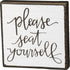 Primitives by Kathy Please Seat Yourself Inset Bathroom Home Décor Sign, One Size