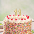 11th Birthday Candles Cake Topper Decoration for Happy Birthday Wedding Anniversary, 3.54 Inches Gold