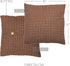 VHC Brands Patriotic Patch Plaid Cotton Bedding Square Pillow, 16x16 Filled, Deep Red, 1 Count