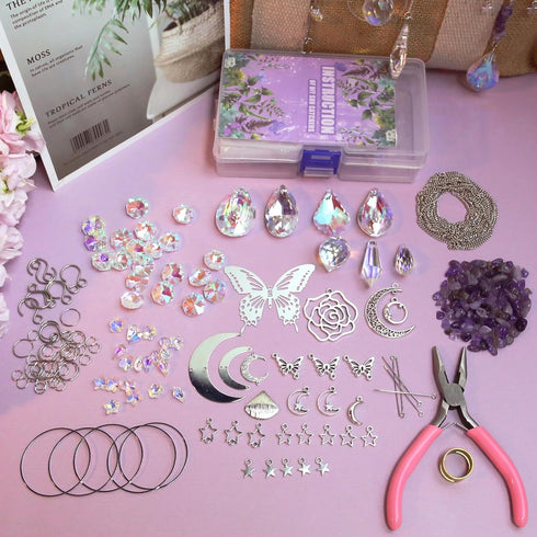 400pcs DIY Suncatcher Kit Sun Catchers Making Kit Supplies Art and Crafts for Adults With Tutorial Hanging Prism Sun