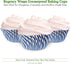 Regency Wraps Blue Pisa Stripe Baking Cups, Pack of 40, Greaseproof Professional Grade, for Cupcakes, Muffins