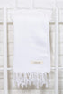 Bersuse 100% Cotton Laodicea Turkish Towel, Bath Beach Pool Towel, 37x70 Inches, White
