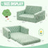2-in-1 Kid Sofa, Toddler Chair, Flannel Kids Fold Out Couch, Toddler Convertible Sofa to Lounger, Flip Open Couch