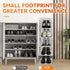 6 Tier Collapsible Kids Shoe Rack, Small Vertical Foldable Shoe Organizer for Front Door Entrance, Dorm, Bedroom