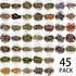 HOOMUU 45 Witchcraft Supplies Herbs - Bottles Dried Herbs Kit for Beginners - Altar Supplies Healing Herbal Natural