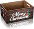 Namalu Christmas Hot Cocoa Bar Storage Box Wooden Crate with Handles Hot