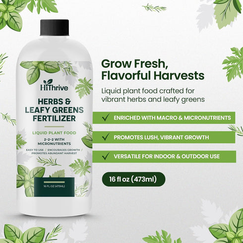 HiThrive 16oz 24 Liquid Fertilizer for Vegetable Garden Makes Gallons of Garden Fertilizer for Outdoor Vegetables