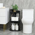 3-Tier Black Small Corner Shelf Stand, Waterproof Bathroom Storage, Toilet Paper Storage, Corner Table for Small Spaces