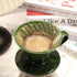Ceramic Coffee Dripper with 50 Filters, Portable 01 Hand Drew Pour Over Coffee Maker for 1-2 People