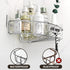 Orimade Corner Shower Caddy - Stainless Steel Wall Mounted Bathroom Shelf Organizer with Hooks, 2 Pack, Silver