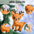 Tegeme 8 Pieces Woodland Animals Ornaments, My Forest Friends Felt Animals Craft Set for Home Christmas Tree Decor