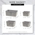 DII Farmhouse Chicken Wire Egg Basket with Liner, Denim, 16x12x7.88"