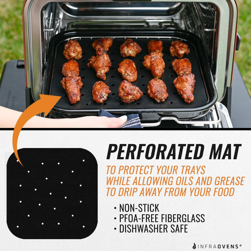 INFRAOVENS Reusable Liner Accessories for Ninja Woodfire Pizza Oven 8-in-1 Outdoor Smoker BBQ, Non-Disposable Non-Stick