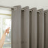 Sun Zero Barrow Energy Efficient Grommet Sliding Patio Door Curtain Panel, 100" x 84", Gray