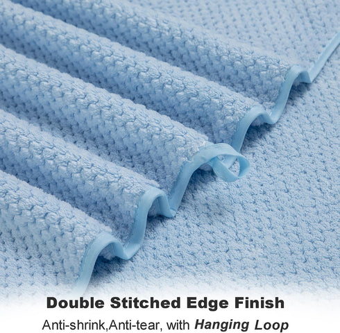 8-Piece Set, 2 2 4 Set Pack 8(Blue) Bath Towel Extra Large Bath Towel Sheets, Hand Towels and Washcloths - Highly