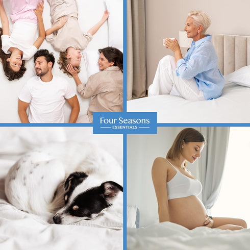 28x52x6) Crib Mattress Protector Waterproof - Zippered Encasement Cover for Baby, Toddler (Crib Size - White