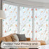 Coavas Window Privacy Film - Decorative Bird Stained Glass Window Film for Bathroom, Frosted Glass Cling - 17.5" x 78.7"