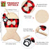 Skylety 2 Pieces Pet Christmas Stockings, Buffalo Plaid Burlap, 15 Inch Large Fish Shaped Bow for Xmas Tree