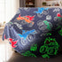 COMFAR Glow in The Dark Monster Truck Blanket for Boys/Girls/Kids/Toddler/Baby, Monster Truck Toys