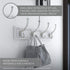 LIBERTY Wall Mounted Coat Rack with 6 Decorative Hooks, 27 Inch, Soft Iron and Cocoa