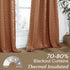 84 Inch Set 2 Terracotta Boho Blackout Curtains Long for Bedroom Living Room, Rust Burnt Orange Floral Decorative
