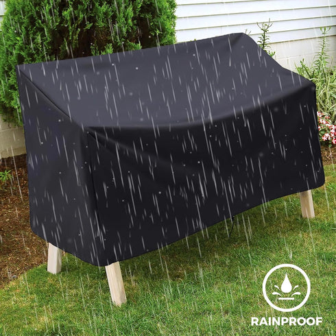 NIMBLOOM 2 53 26 35 Outdoor Bench Cover, Seater Patio Bench Cover, Waterproof Heavy Duty Furniture Cover with Air