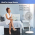 Lasko Oscillating Pedestal Fan, 18", Adjustable Height, 3 Speeds, for Home Office and College Dorm