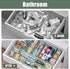Plastic Drawer Organizers, 10 PCS Bathroom and Vanity Organizer Bins, Green Makeup Storage for Bedroom, Kitchen, Office