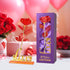 Childom Birthday Gifts for Women, Christmas Red Rose with Love Stand for Mom, Sweet Artificial Flower