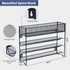 27 Countertop, Spice Rack Organizer with Spice Jars with Black Lids, Funnel, Spice Labels, Pen, Seasoning Organizer