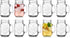 Set 10 16 Oz. Glaver's of Ice Cold Mason Drinking Glasses With Handles. Quality Refreshing Ice Cold Embossed Logo Jars