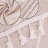 EPEDIC 52X70 Inch,Kitchen Oval Tablecloth with Embroidery Tassel Tablecloth, Coffee Color Plaid Oval Tablecloth Dining