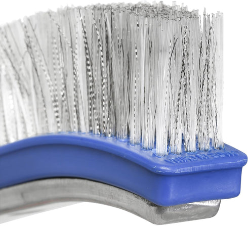 Premium Combo Nylon and Stainless Steel Wire Bristle Pool Brush, Mixed Bristles for Extra Scrubbing Power, Three Extra