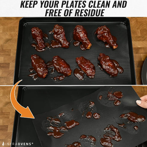 Reusable Mats for Ninja Sizzle Indoor Grill & Griddle GR101, Non-Stick Electric Appliances Accessory Set by INFRAOVENS