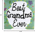 KINREX Best Grandma Ever Mug, Turquoise, 12 oz. Coffee Cup for Women, Mothers Day, Christmas, Birthday Gift