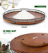 12 Set AMH PCS Christmas Table Decorations with Oak Rotating Base Xmas Town Village Centerpiece with Santa, Train