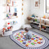 3'3" 5' HiiARug Small Playroom Rug, Kids Playmat ABC Alphabet, Numbers, Train and Road Themed Play Mat Educational