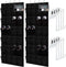 HOME GENIE Over the Door Hanging Shoe Organizer, 2 Pack - 24 Breathable Mesh Pockets, Black Closet Rack Storage