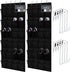 HOME GENIE Over the Door Hanging Shoe Organizer, 2 Pack - 24 Breathable Mesh Pockets, Black Closet Rack Storage