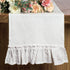 Letjolt White Table Runner - 108 Inches Long Shabby Chic Ruffled Runner for Rustic Home Table Decoration