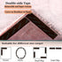 Rug Tape 8 Pcs Non Slip Carpet Gripper for Hardwood Floors, Washable Black Rug Stoppers to Prevent Sliding